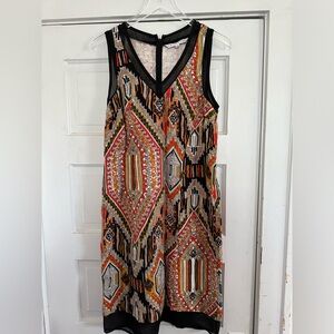 Trina Turk Multicolor Geometric Midi Dress